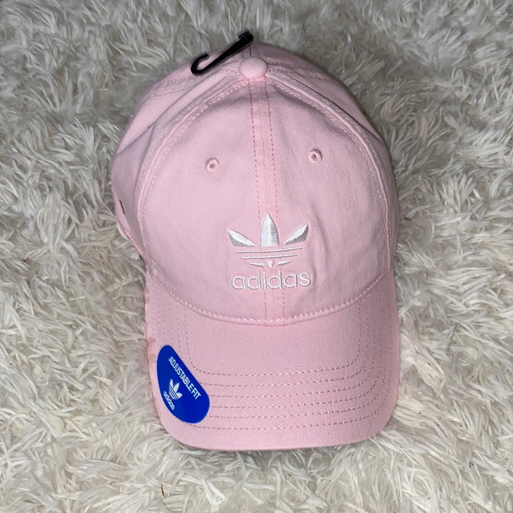 baby pink adidas hat